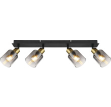 Strahler/Spot/Fluter Globo HOLLSY E14 25 W 4-flammig IP 20 schwarz ( 54310-4 )-thumb-3 Strahler/Spot/Fluter Globo HOLLSY E14 25 W 4-flammig IP 20 schwarz ( 54310-4 )-thumb-3