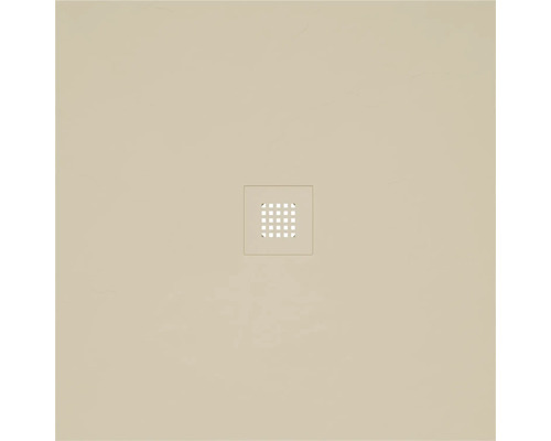 Quadratische Duschwanne mit Ablaufgarnitur