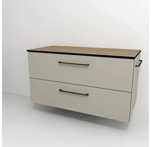 Waschbeckenunterschrank mit zwei Schubladen und Holzplatte