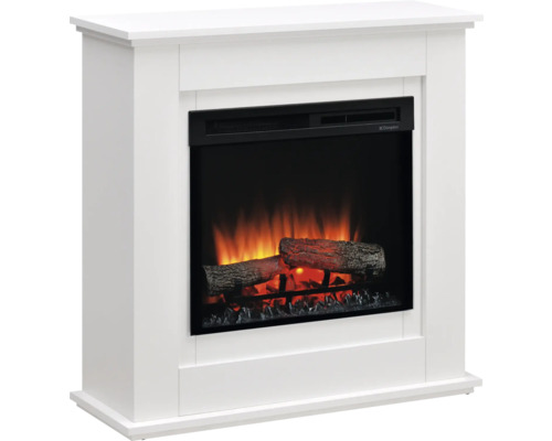 Elektrisches Kaminfeuer Dimplex Unity 92x93 cm weiß 1400 Watt inkl. Fernbedienung Weißer Elektrokamin mit Flammeneffekt und Holzscheit