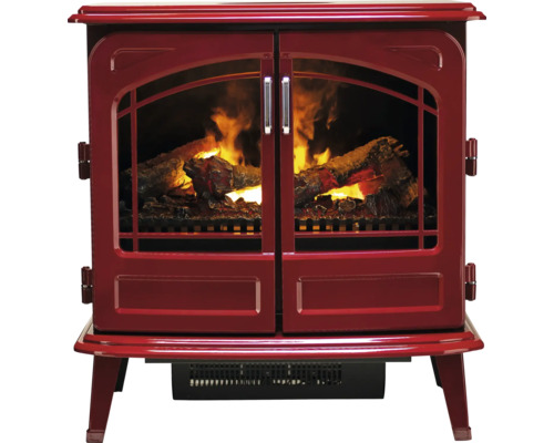 Elektrischer Kamin mit simuliertem Feuer und Holzscheiten