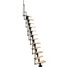 Raumspartreppe mit Holzstufen und Geländer