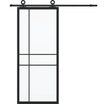 Schiebetür mit Glas und Metallrahmen