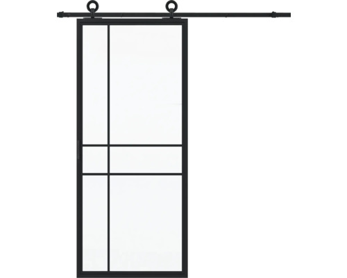Schiebetür mit Glas und Metallrahmen