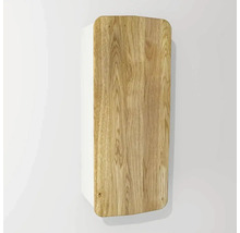 Hängeschrank Devo Oval 34x94x33 cm Anschlag rechts holz/weiß/grau