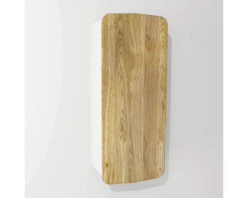 Hängeschrank Devo Oval 34x94x33 cm Anschlag rechts holz/weiß/grau