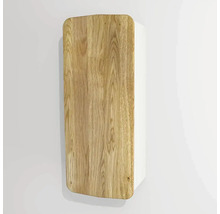 Hängeschrank Devo Oval 34x94x33 cm Anschlag links holz/weiß/grau