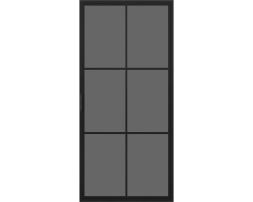 Schiebetür mit sechs Feldern und Glaseinsatz