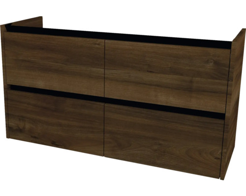 Waschbeckenunterschrank Devo Etna 2.0 118x64x40 cm ohne Waschbecken tabacco Waschbeckenunterschrank mit vier Schubladen in Holzoptik
