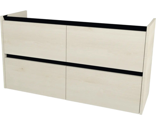 Waschbeckenunterschrank Devo Etna 2.0 118x64x40 cm ohne Waschbecken pine grey Waschtischunterschrank mit vier Schubladen