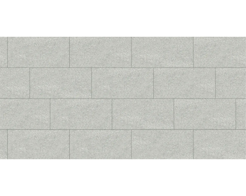 Helle Pflastersteine aus Beton im Mauerverband