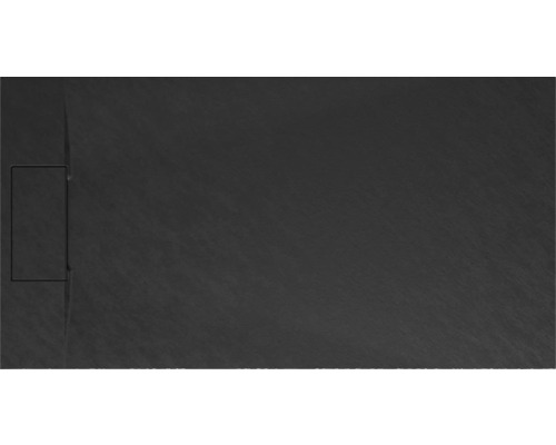 Extraflache Rechteck-Duschwanne Schulte DWM-Tec 70x150x3.2 cm anthrazit matt Duschwanne aus Stein mit Ablauf