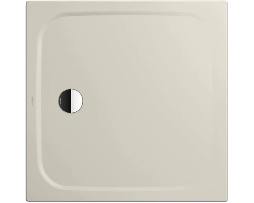 Extraflache Duschwanne Kaldewei Cayonoplan 100x100x1,8 cm warm grey 10 matt Rechteckige Duschwanne mit Ablauf