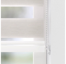 Detailansicht eines Duo-Rollos mit Kettenzug zur Fensterdekoration