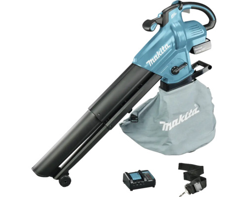 Makita Akku Laubsauger mit Fangsack und Ladegerät