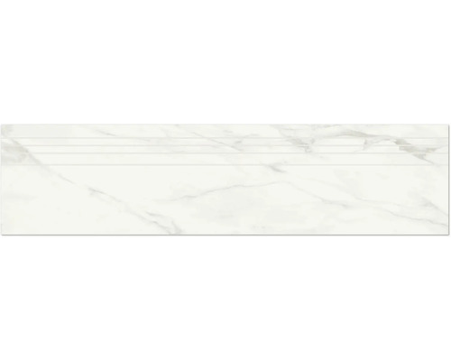 Feinsteinzeug Stufenfliese Eterna White Pulido 29,5x120,0 cm glänzend rektifiziert Feinsteinzeug Stufenfliese Eterna White Pulido 29,5x120,0 cm glänzend rektifiziert