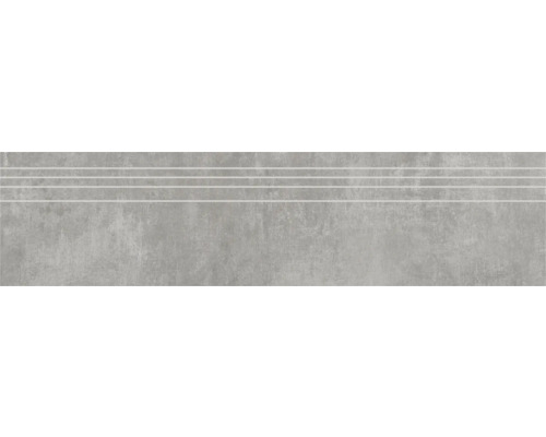 Feinsteinzeug Stufenfliese Industrial Steel 29,5x120 cm grau seidenmatt lappato rektifiziert Feinsteinzeug Stufenfliese Industrial Steel 29,5x120 cm grau seidenmatt lappato rektifiziert