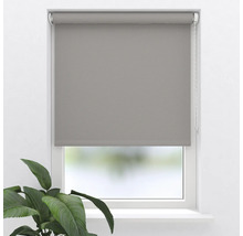 Graues Rollo am Fenster mit Kettenzug