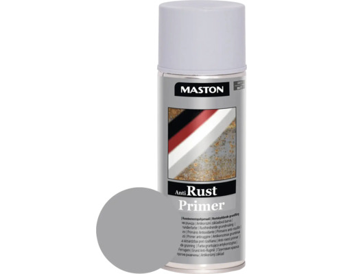 Maston Sprühlack Grundierung Rostlöser Rostschutz grau 400 ml Sprühdose mit Rostschutz Grundierung