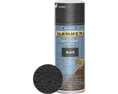 Metallschutz Spray Maston Hammer schwarz 400 ml