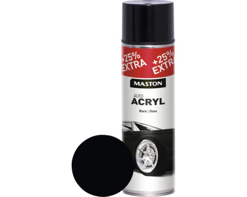 Sprühlack Maston AutoACRYL glatt schwarz 500 ml Sprühlack Maston AutoACRYL glatt schwarz 500 ml