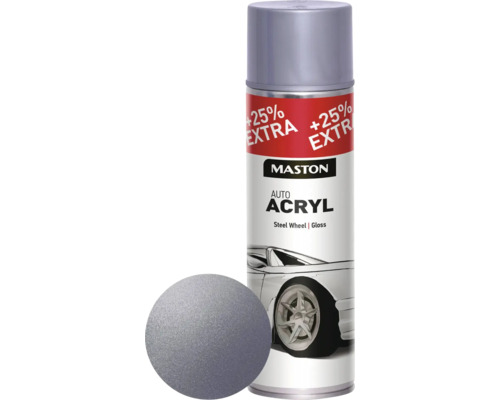 Sprühlack Maston AutoACRYL Stahl silber 500 ml