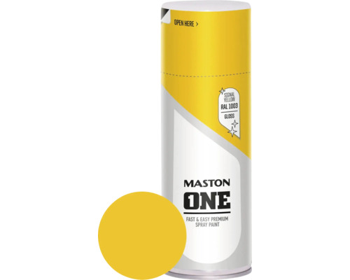 Maston ONE Sprühlack glänzend RAL 1003 signalgelb 400 ml Maston One Sprühlack Dose Signalgelb RAL 1003