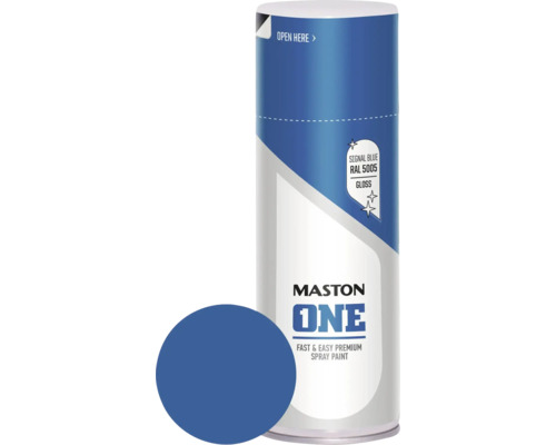 Sprühlack Maston ONE! glänzend RAL 5005 signalblau 400 ml Sprühlack Maston ONE! glänzend RAL 5005 signalblau 400 ml