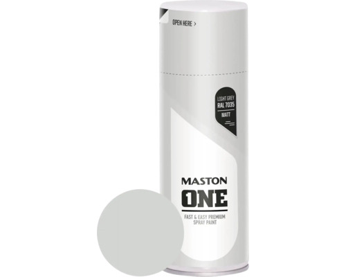 Maston ONE Sprühlack matt RAL 7035 Light Grey 400 ml Mastons One Sprühfarbe, hellgrau RAL 7035, matt