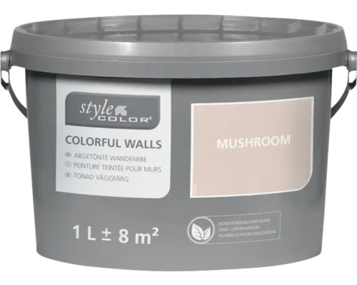 StyleColor COLORFUL WALLS Wand- und Deckenfarbe mushroom 1 L StyleColor COLORFUL WALLS Wand- und Deckenfarbe mushroom 1 L