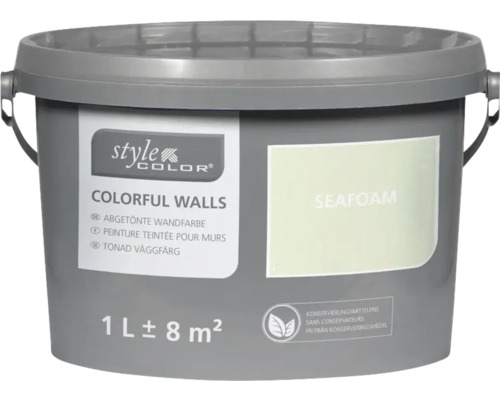 StyleColor COLORFUL WALLS Wand- und Deckenfarbe seafoam 1 L StyleColor COLORFUL WALLS Wand- und Deckenfarbe seafoam 1 L
