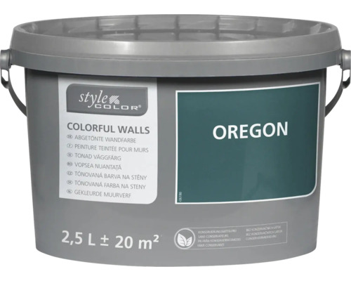 StyleColor COLORFUL WALLS Wand- und Deckenfarbe oregon 2,5 L Eimer abgetönte Wandfarbe Oregon, 2,5 Liter