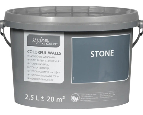 StyleColor COLORFUL WALLS Wand- und Deckenfarbe stone 2,5 L Eimer mit abgetönter Wandfarbe, 2,5 Liter