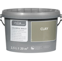 Eimer abgetönte Wandfarbe Clay, 2,5 Liter