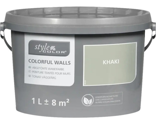 StyleColor COLORFUL WALLS Wand- und Deckenfarbe khaki 1 L