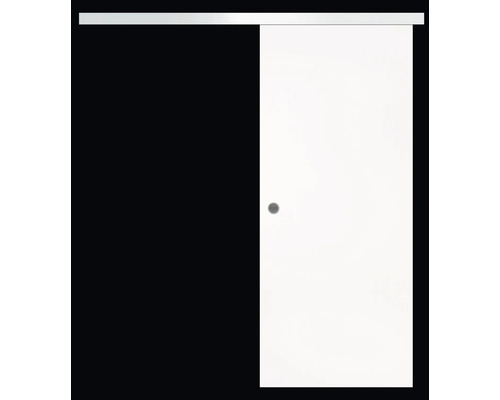 Weiße Schiebetür mit Schiebetürsystem