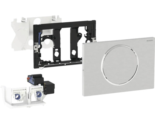 WC-Steuerung Pressalit Plus/Select Platte edelstahl gebürstet 1-Menegentechnik netzbetrieben für Stützklappgriff mit Funksender R9344