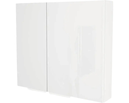 Spiegelschrank Devo Vena 2.0 2-türig 80x15x70 cm rechts mit Griff chrom arctic white