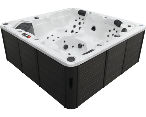 Aufstellbarer Außenwhirlpool Canadian Spa Vancouver UV Quadratischer Whirlpool mit Düsen, Kopfstützen und Bedienfeld