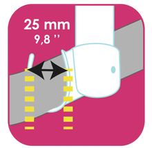 Deckenstütze für Duschvorhangstange MSV 60 cm chrom-thumb-3 Deckenstütze für Duschvorhangstange MSV 60 cm chrom-thumb-3