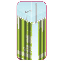 Deckenstütze für Duschvorhangstange MSV 60 cm chrom-thumb-2 Deckenstütze für Duschvorhangstange MSV 60 cm chrom-thumb-2