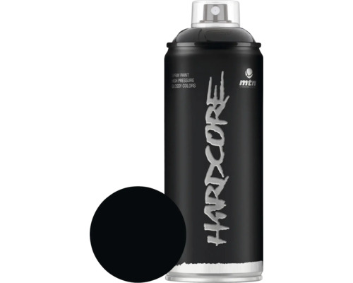 MTN Montana Hardcore Sprühlack RV-9011 Gloss Black 400 ml