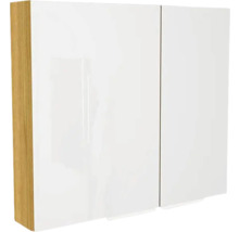 Badezimmerschrank mit zwei Türen und Holzrahmen