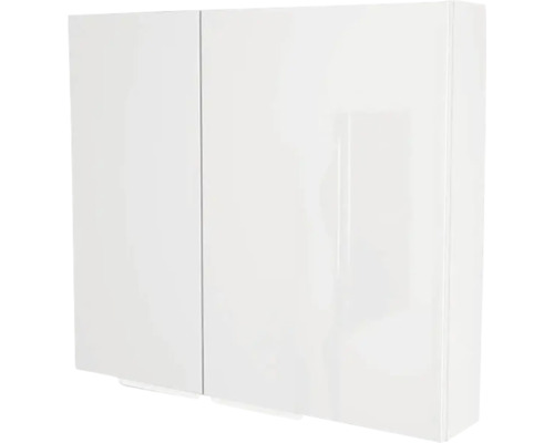 Spiegelschrank Devo Vena 2.0 2-türig 80x15x70 cm rechts mit Griff chrom arctic white