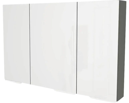 Spiegelschrank Devo Vena 2.0 3-türig 110x15x70 cm Griff chrom stone grey