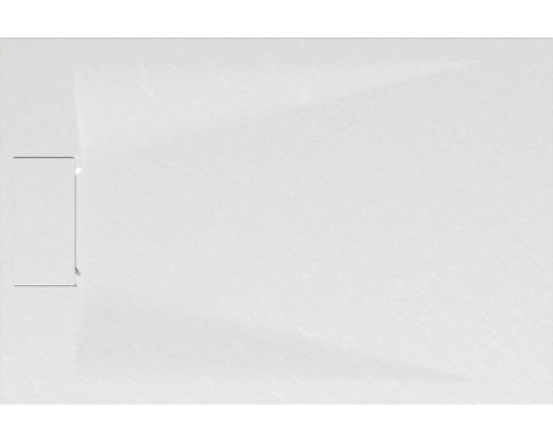 Extraflache Rechteck-Duschwanne Schulte DWM-Tec 80x120x3.2 cm weiß matt