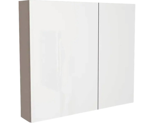 Spiegelschrank Devo Vena 2.0 2-türig 80x15x70 cm links stone grey