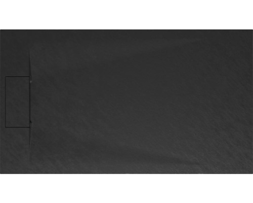 Extraflache Rechteck-Duschwanne Schulte DWM-Tec 80x140x3.2 cm anthrazit matt Duschwanne aus Mineralguss