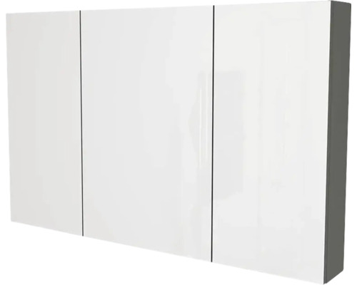 Spiegelschrank Devo Vena 2.0 3-türig 110x15x70 cm stone grey