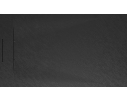 Extraflache Rechteck-Duschwanne Schulte DWM-Tec 90x160x3.2 cm anthrazit matt Schieferplatte mit Ablauf